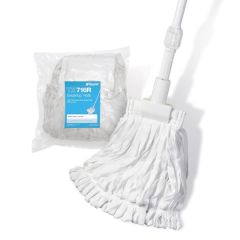 Texwipe TX7106 BetaMop&reg; Complete Mop System, includes Polyester String Mop Head & 60" Long Fiberglass Handle