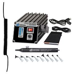 Virtual Industries TV-1500-ELITE-FS-110 ESD-Safe TWEEZER VAC&trade; Elite 110V System with Buna-N Static Dissipative Non-Marking Vacuum Cups & Foot Switch