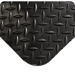 Wearwell 497 Smart Diamond-Plate UltraSoft Anti-Fatigue Mat - Black