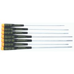 Wiha 27393 7-Piece Precision Extra Long Slotted & Phillips Screwdriver Set