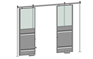 Cogan Lexan Partition Bi-Parting Sliding Gates