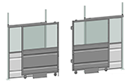 Cogan Lexan Partition Bi-Parting Tunnel Gates