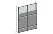 Cogan Lexan Partition Double-Swing Gates