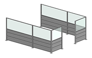 Cogan Lexan Partition with Freestanding Posts