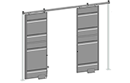 Cogan Sheet Metal Partition Bi-Parting Sliding Gates