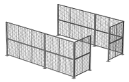 Cogan Wire Mesh Partition with Freestanding Posts