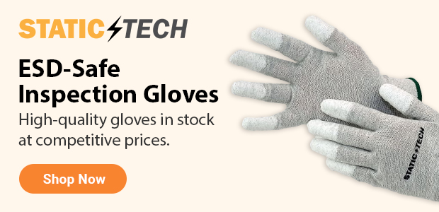 StaticTech ESD Inspsection Gloves In Stock